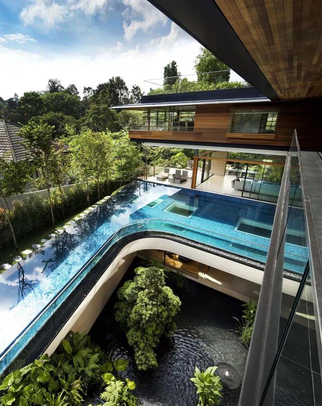 新加坡山顶豪宅，这样的流水别墅真壕