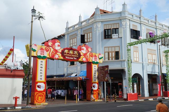 亚洲旅途游记 漫行在新加坡牛车水街道 新加坡著名的唐人街
