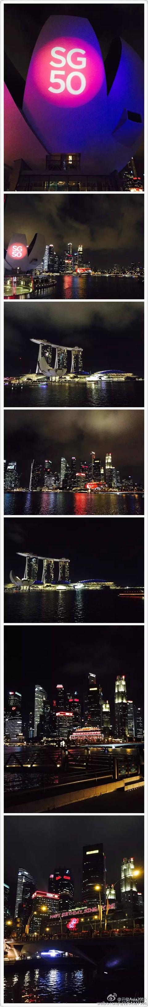 去滨海湾庆祝SG50，顺便数数新加坡的1-50