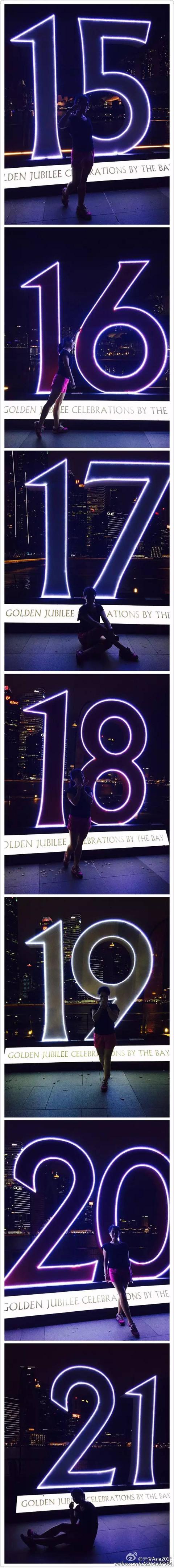 去滨海湾庆祝SG50，顺便数数新加坡的1-50