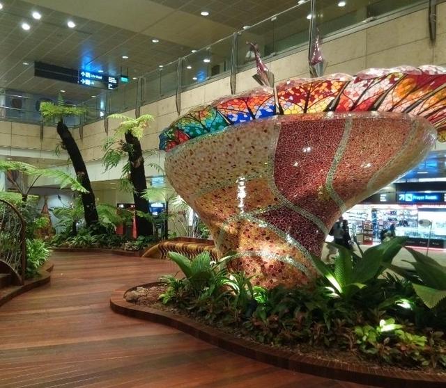 新加坡最美的機場，千只蝴蝶翩翩飛舞，遊客如同置身雨林