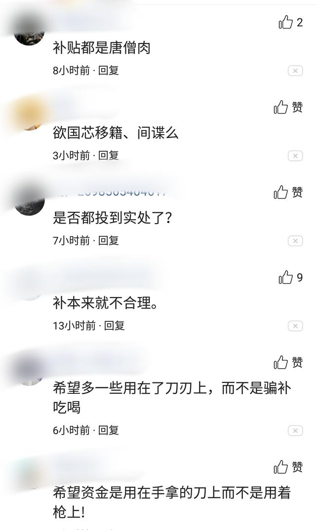 1390亿用完后，国家再拿2041亿扶持中国芯！网友：看不到效果