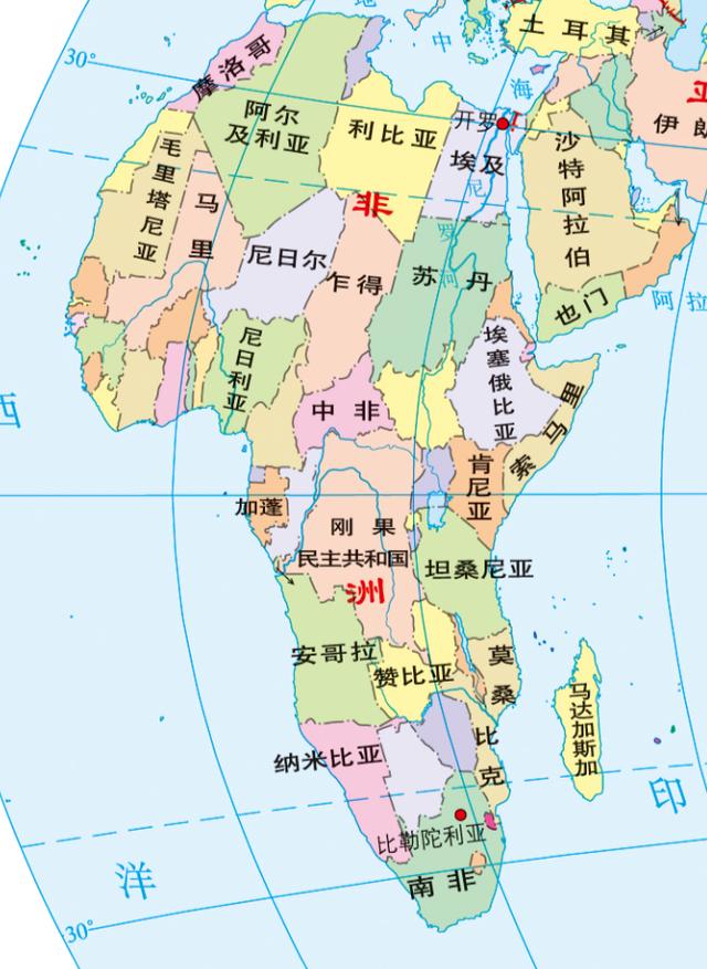 非洲地图，赞比亚地图，莫桑比克地图，马拉维地图，南非地图