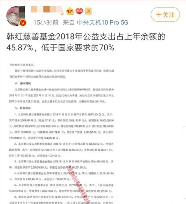 果然，韩红的黑料来了！韩红停止受捐被大V接连曝黑料 要逼死她吗