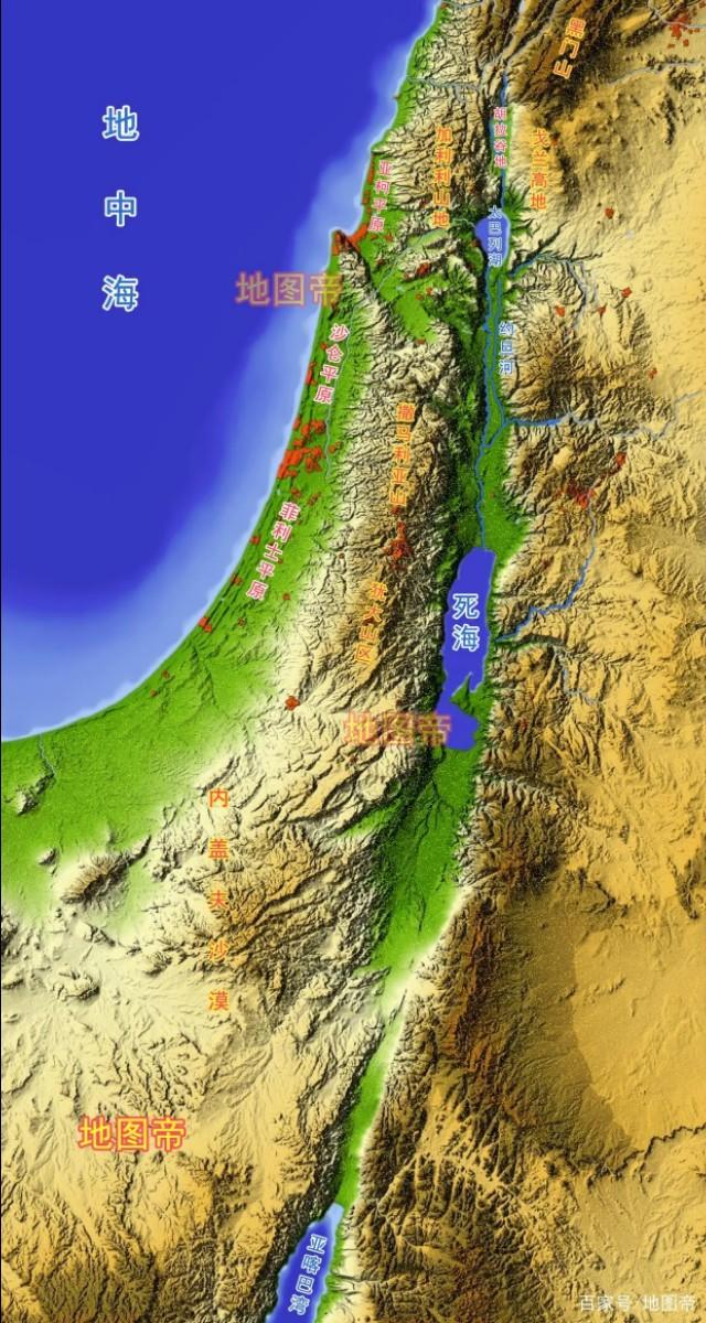 以色列和巴勒斯坦实际控制领土对比图（2020完整版）