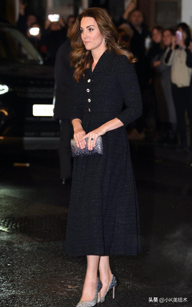 凱特王妃夫婦現身,身穿黑色花呢連衣裙,38歲氣質依舊出衆