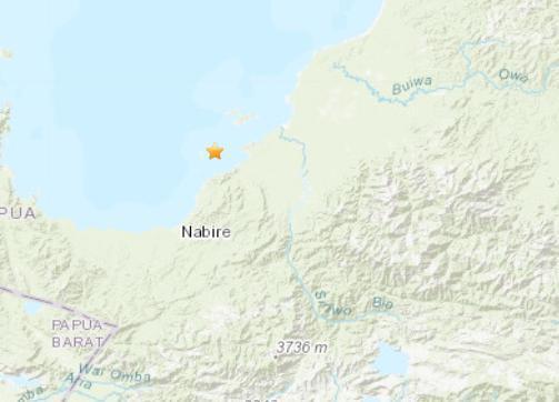 印尼附近海域发生5.1级地震 震源深度36.1千米