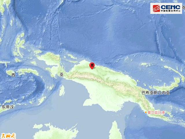 印尼巴布亚省发生5.8级地震