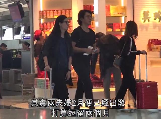 郑伊健夫妇返港，胸前挂空气净化包，被曝欲移居日本惹争议