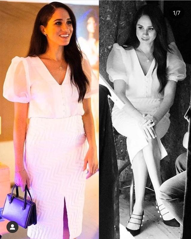 梅根回伦敦后的造型尽显时尚