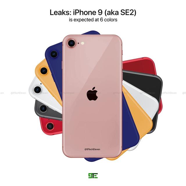 iPhone SE 2渲染图曝光：六色可选，再现iPhone 8设计？