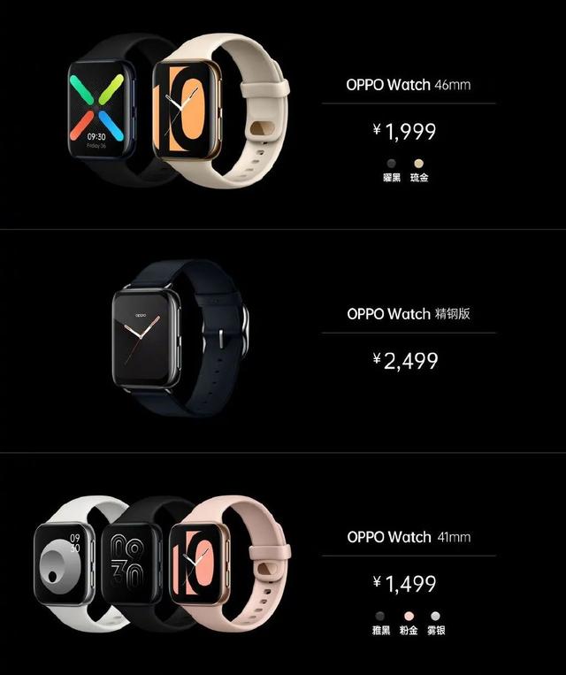 3D双曲面柔性屏+eSIM独立通话！OPPO Watch售价1499元起