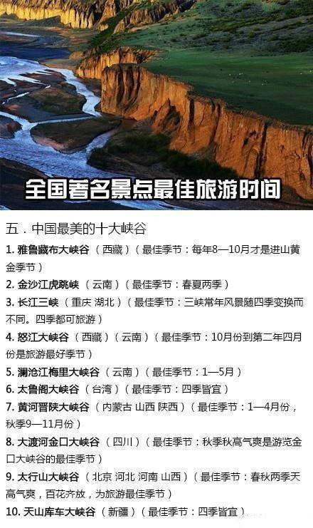 全国景点最佳旅游时间！收藏吧别错过