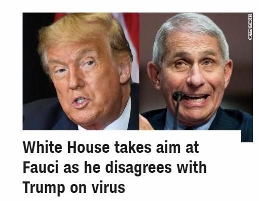 驳斥特朗普后，白宫要对美国“抗疫队长”下手了