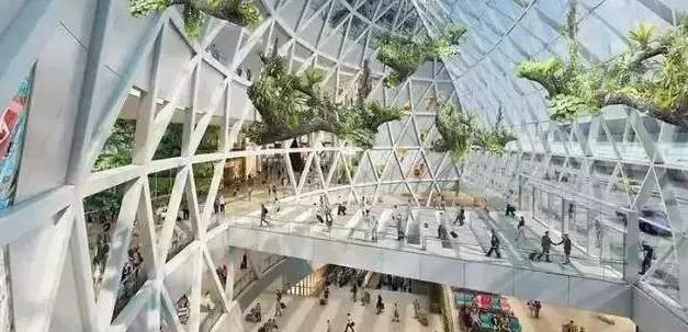 新加坡樟宜机场，40米高的雨漩涡打造网红花园，更像热带森林