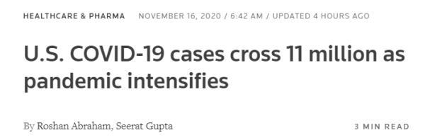 环球深观察丨确诊病例不到一周又增百万 多重对立炙烤疫情下的美国