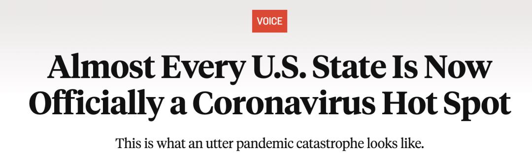 美国这张地图几乎全红了......