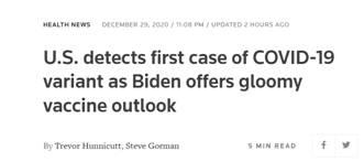 拜登批特朗普政府疫苗接种工作进展缓慢:给美国所有民众接种要花数年时间