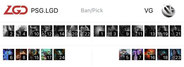 新加坡Major小组赛：PSG.LGD 1-1战平VG