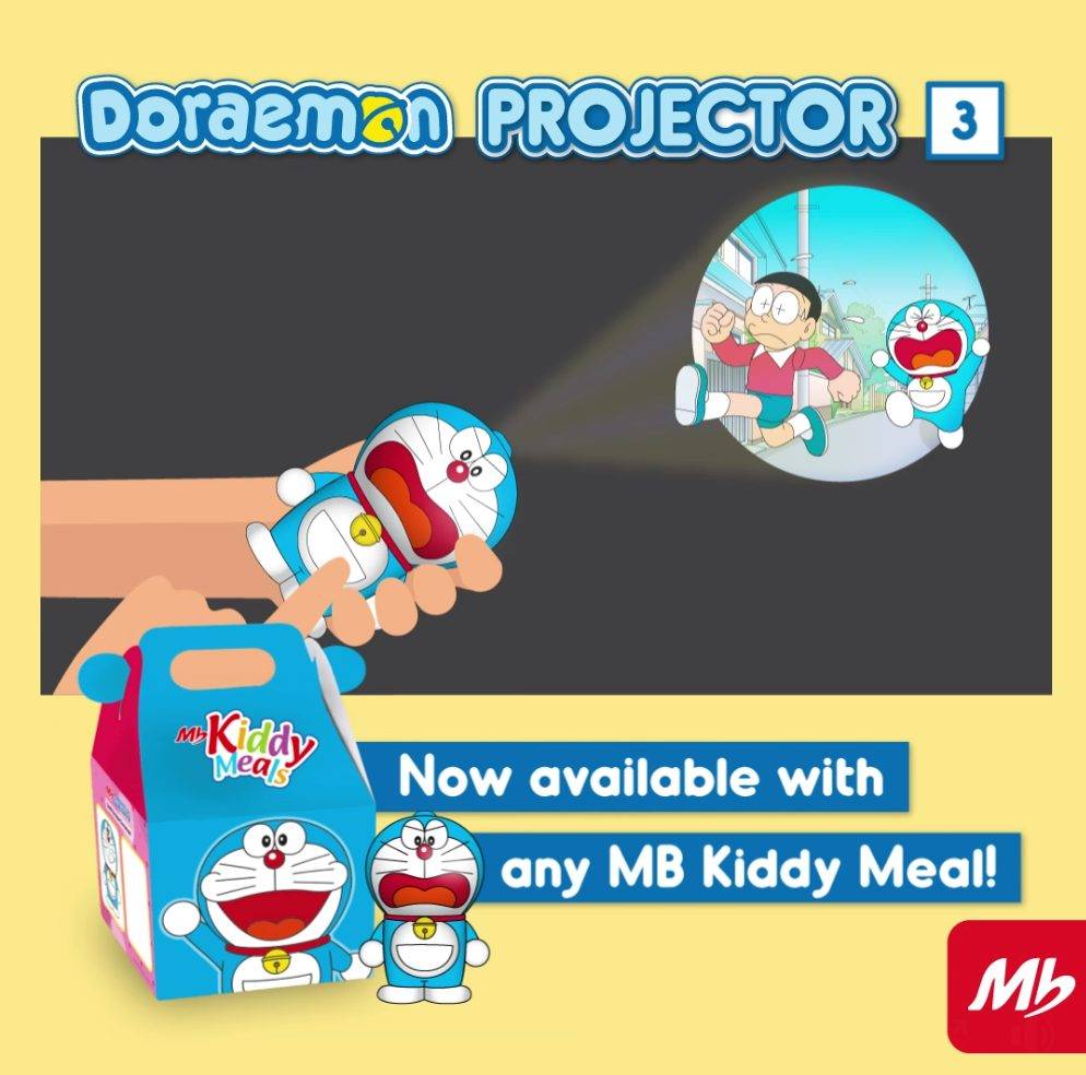 新加坡Marrybrown“哆啦A梦联名商品”惊喜上线📣免费“赠送”模型投影仪、4种设计,售完为止