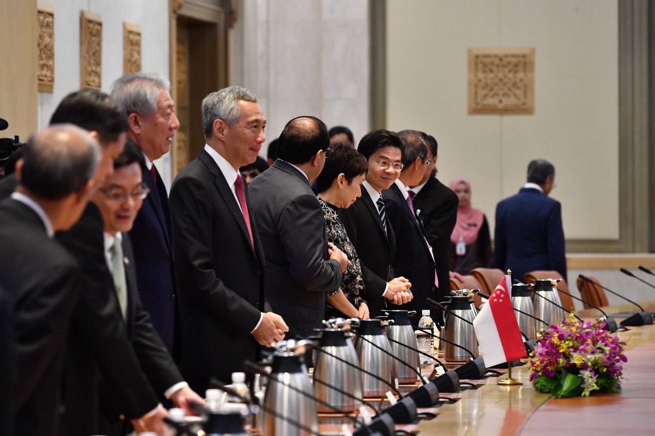 Prime Minister Lee Hsien Loong and the Singapore delegation ST.jpg