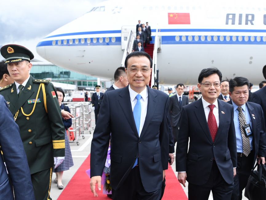 20181112_hengchangi.JPG新加坡总理李显龙在总统府会见到访的中国国务院总理李克强