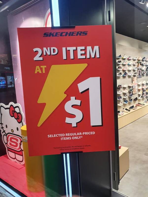 Skechers 11月特卖场💰 精选商品仅售S$1！全岛分店均可用优惠价，购入第二件商品