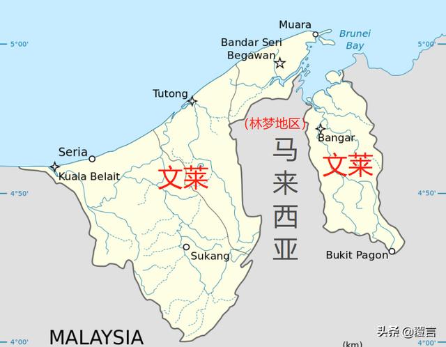 作为国家，文莱已经很小了，为何还要被马来西亚分割成两半？