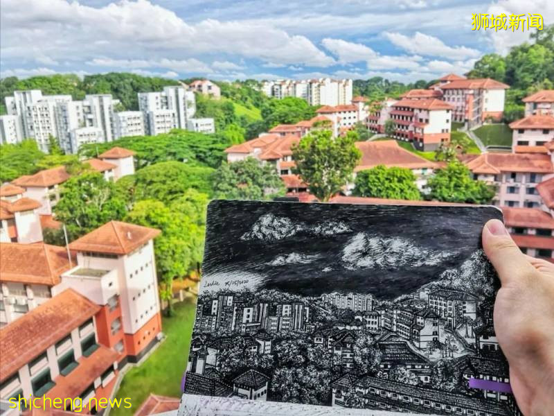 大触笔下的NTU |晓看天色暮看云,行之也思,坐之也思