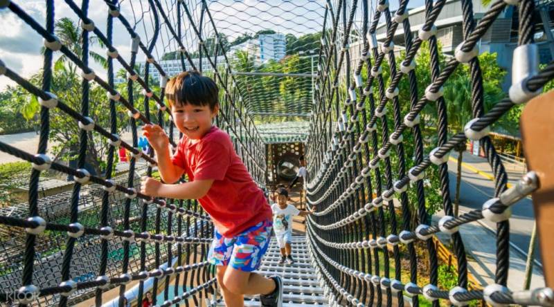 Nestopia 海滩乐园🎠 圣淘沙大型户外游乐场！巨型长滑梯、空中攀爬探险宝地