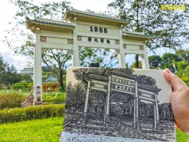 大触笔下的NTU |晓看天色暮看云,行之也思,坐之也思