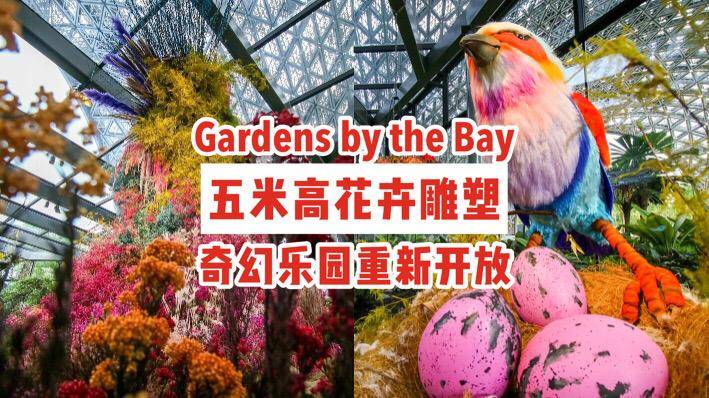 欢迎光临花花世界！Gardens by the Bay全新五米高花卉雕塑、梦幻又震撼，奇幻乐园即日起重新开放