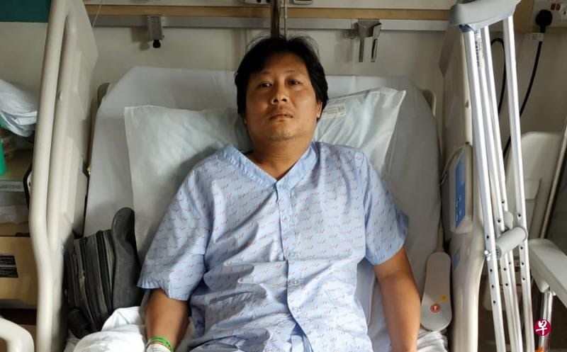 缅甸男工作摔伤住院 称老板撒手不管