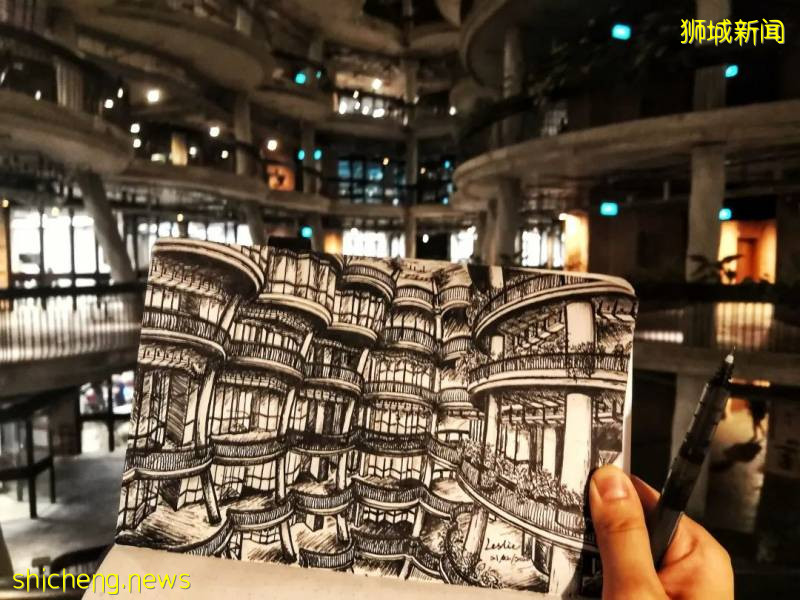 大触笔下的NTU |晓看天色暮看云,行之也思,坐之也思