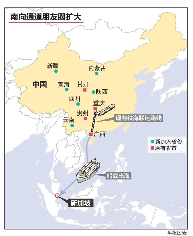 中新（重庆）战略性互联互通示范项目旗下的“南向通道”，正式更名为“国际陆海贸易新通道”