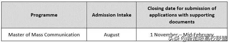新加坡留学 传媒类授课型硕士你都可以申请哪些