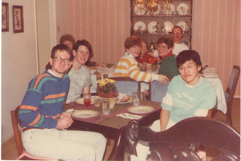 Thanksgiving 1988 with my classmate's family, US.JPG