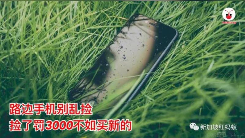 路边手机别乱捡！　狮城男子捡到5000人民币苹果手机，被罚1万5000元