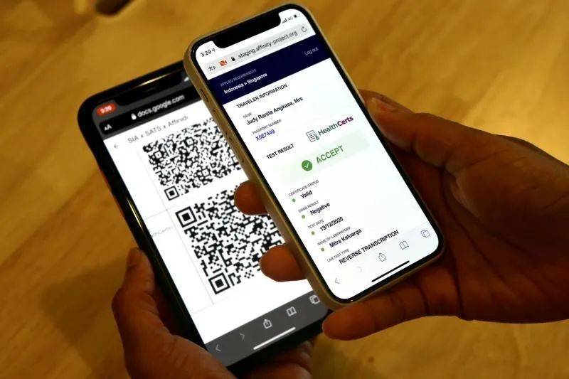 即时显示冠病检测结果和疫苗接种记录！新航测试数码健康验证程序，或成国际标准
