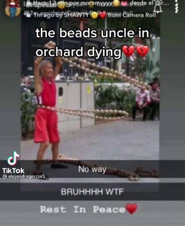 TikTok惊传乌节路街头老爷爷离世？老爷爷现身辟谣：“我很健康！”