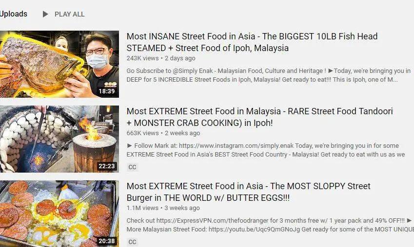 点击查看新加坡年度热门 Youtube 榜单