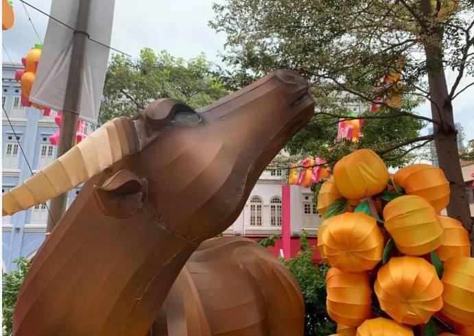 新加坡唐人街解锁网红打卡新姿势，网友：满满的丰收味儿