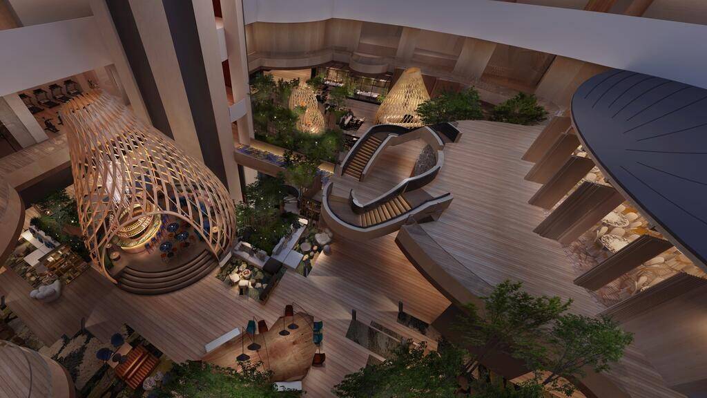 新晋打卡地🙌滨海广场Atrium Lounge空中鸟巢凉亭，半空中用餐💚感受绿荫环绕、大自然氛围