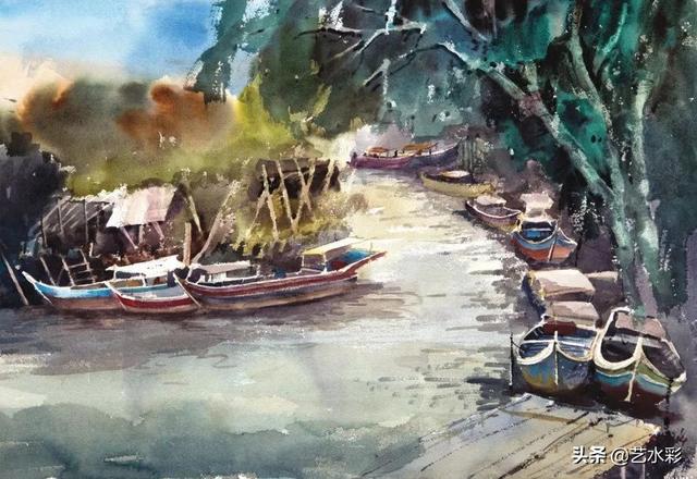 新加坡艺术家谢江水：淡雅且精致的水彩画面