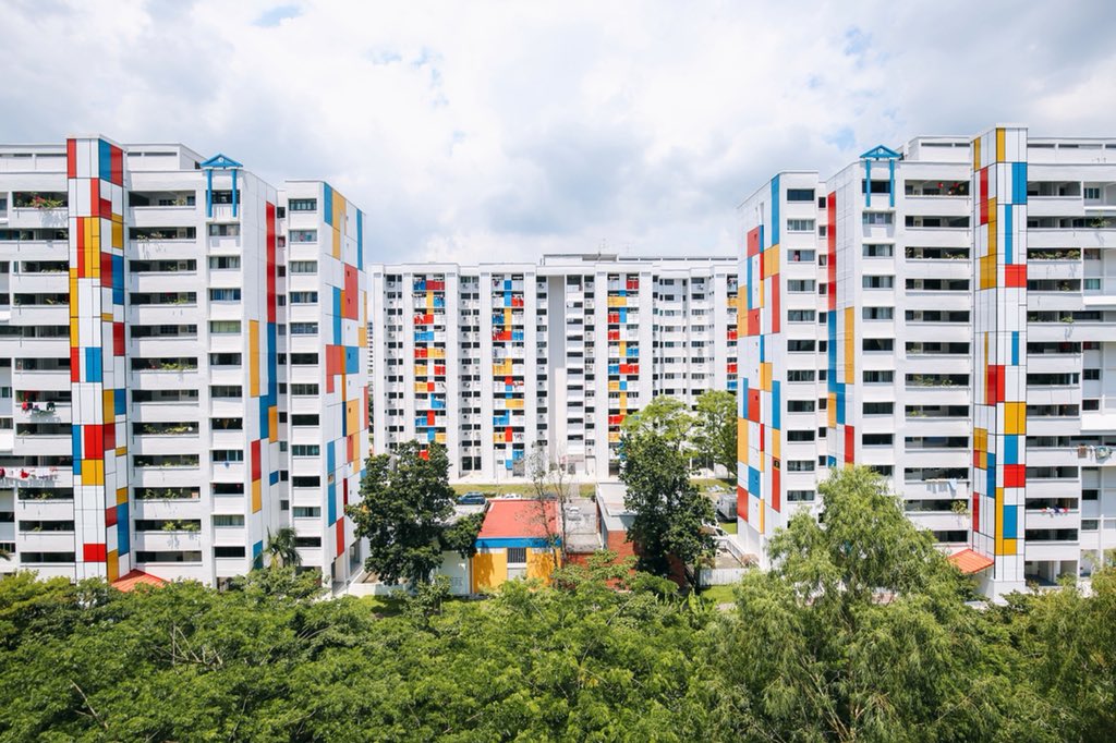 Xavier Lur on Twitter: "More photos of the HDB blocks with the ...