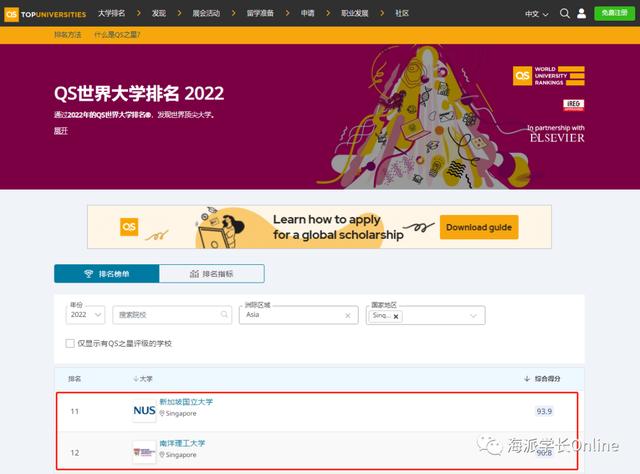 「海派学长」关于新加坡留学申请指南
