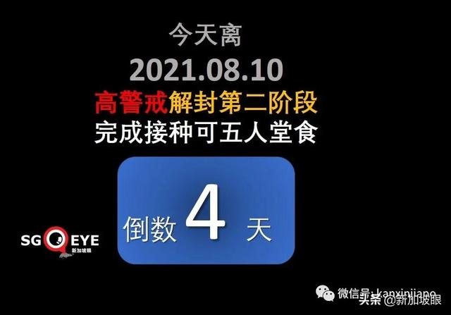 新加坡下周二恢复堂食，完成接种可5人聚餐！科兴、国药也算