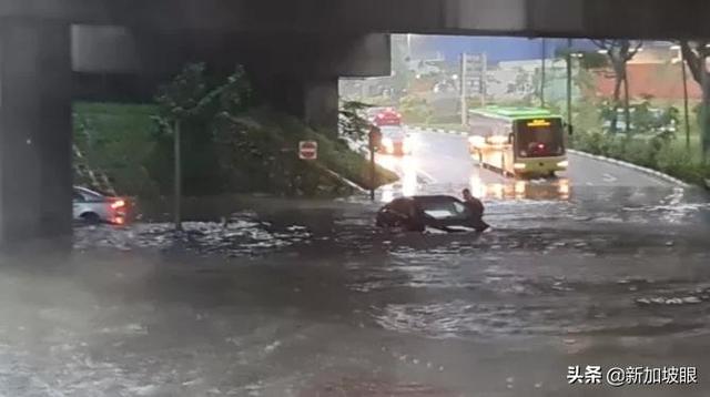 新加坡突降暴雨，全島多處淹水！多車受困，驚動民防部隊緊急救援