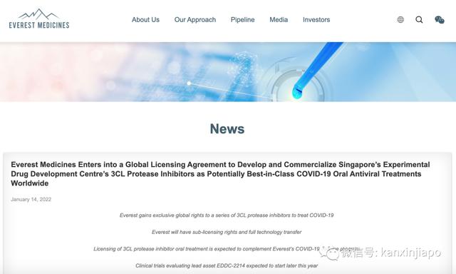新加坡開發首個國産冠病口服藥