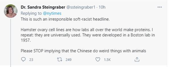 《紐約時報》報道煽動針對中國的種族主義，作者竟然是華人